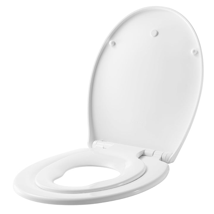 Toilettendeckel mit Absenkautomatik, Klodeckel mit Kindereinsatz, Toilettenbrille O,Klobrille, WC Si
