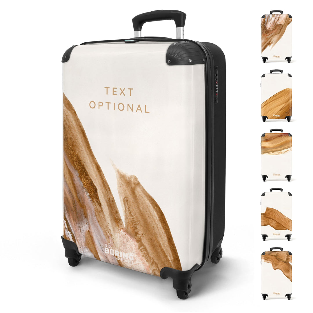 NoBoringSuitcases.com® Handgepäck Koffer 55x40x20 Personalisiert - Reisekoffer mit Rollen, Leichtgew