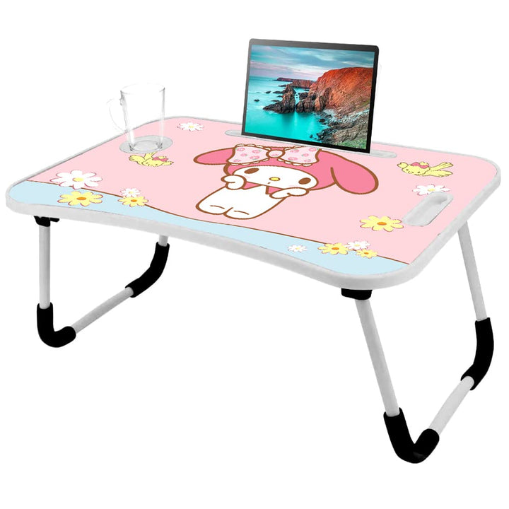 Laptop-Tisch Cartoon-Bilder,Tragbar Laptop Betttablett Tisch mit klappbaren Beinen & Getränkeschlitz