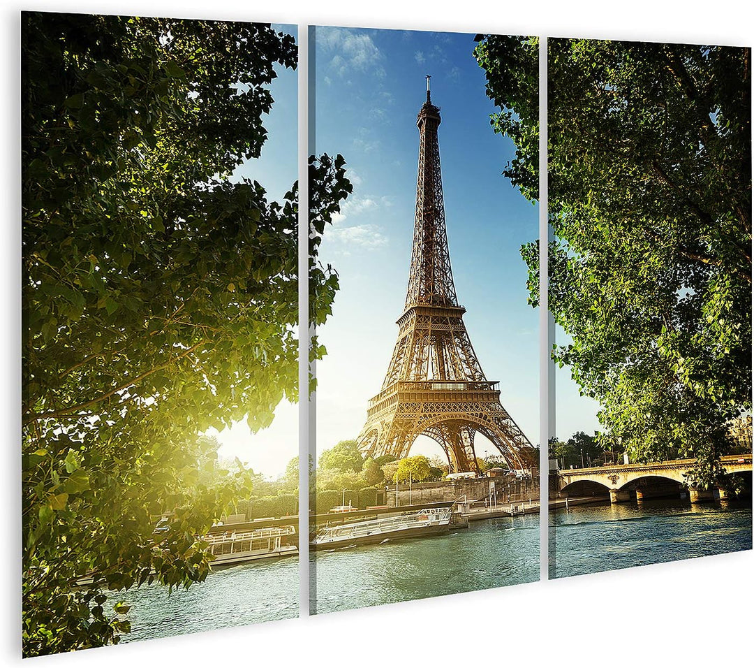 islandburner Bild auf Leinwand Eiffelturm Paris Frankreich Bilder Wandbilder Poster Leinwand 130x80c