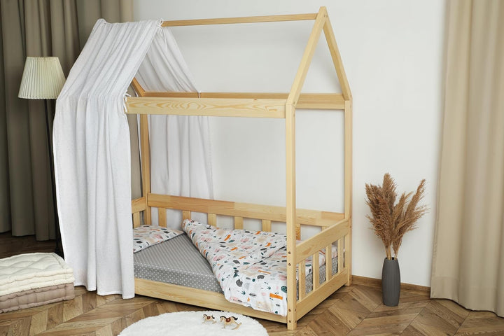 Spannbettlaken 80x160 cm (100% Baumwolle) + Bettbezug 120 x 170 cm + Kissenbezug für Kinder 40x60cm