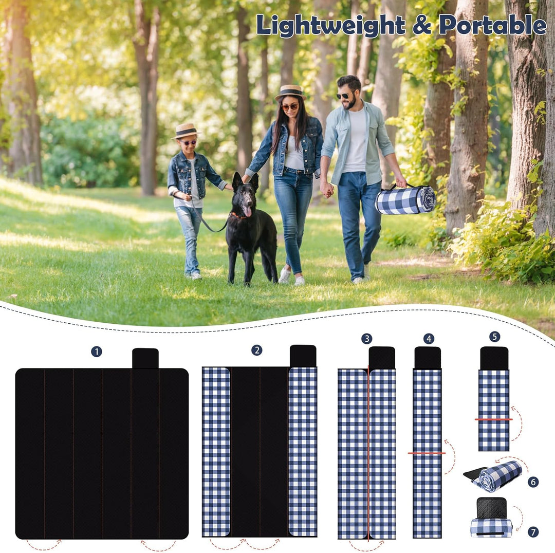 Picknickdecke wasserdicht, Extra grosse Picknickmatte 200x200 cm, sandabweisend waschbar Camping Str