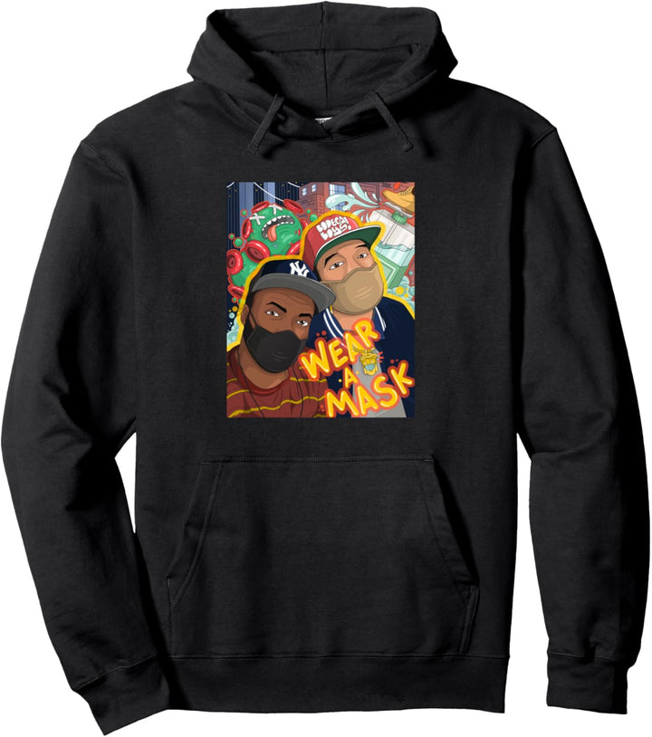 Desus & Mero Bodega Jungen tragen eine Maske Pullover Hoodie