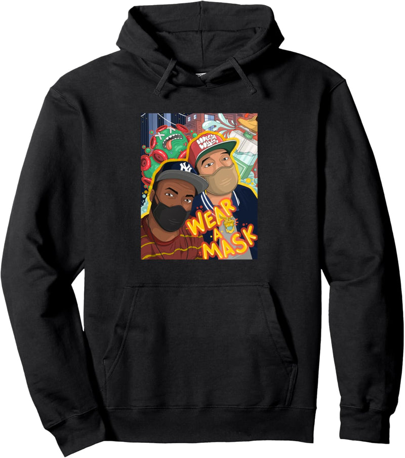Desus & Mero Bodega Jungen tragen eine Maske Pullover Hoodie