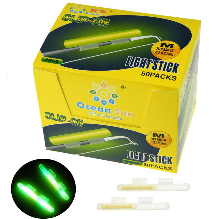 QualyQualy Knicklichter für Angeln 100 Stück in 50 Tütchen Knick Lichtern Knicklicht für Angelruten,