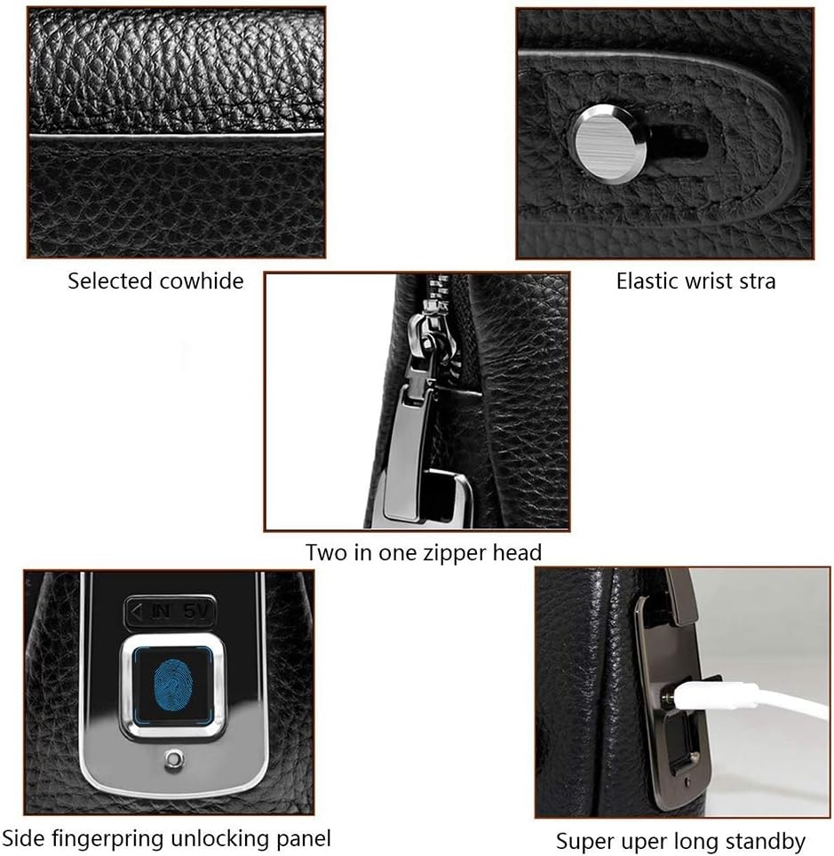 Fingerabdruck-Handtasche, Anti-Diebstahl-Sicherheits-Handtasche, Schlüssellose Fingerabdruck-Tasche,