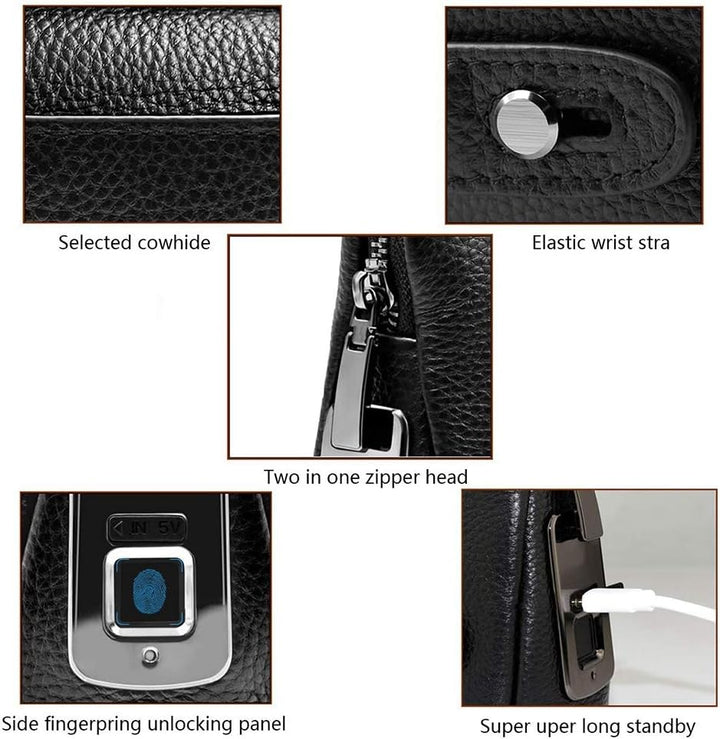 Fingerabdruck-Handtasche, Anti-Diebstahl-Sicherheits-Handtasche, Schlüssellose Fingerabdruck-Tasche,