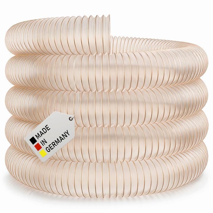 AWM Absaugschlauch Ø 50 mm transparent 0,4 mm Absauganlage Spiralschlauch schwer entflammbar Flexsch