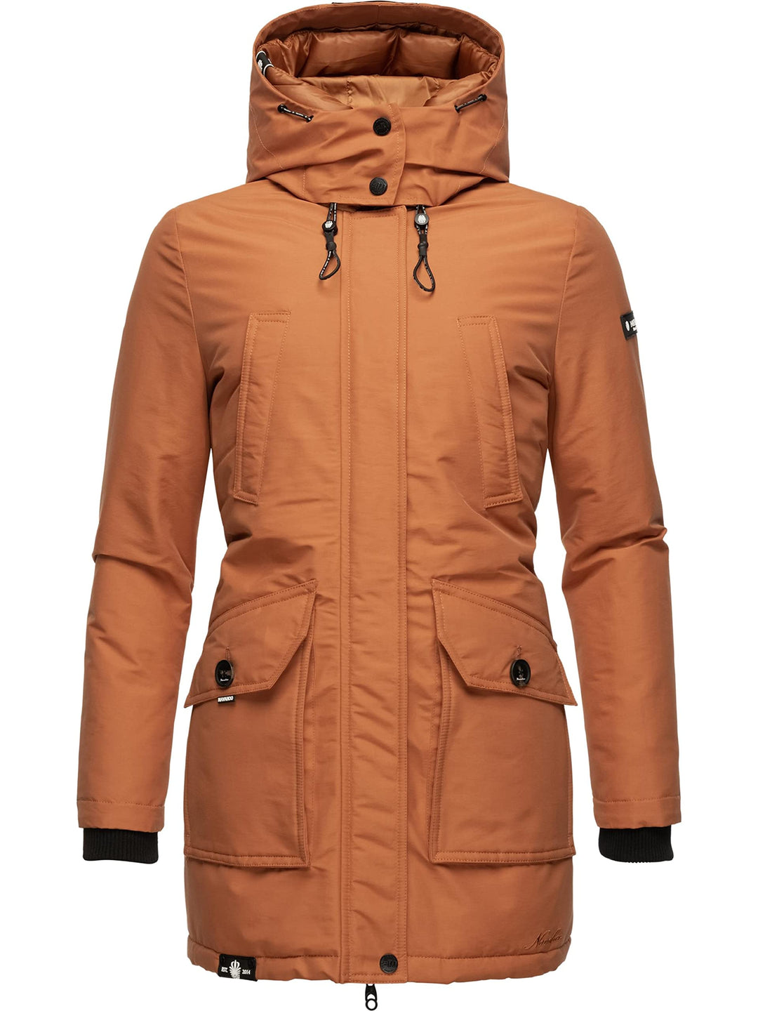 Navahoo Damen Warmer Winter Kurzmantel Blizzardstorm XS-3XL XS Rusty Cinnamon, XS Rusty Cinnamon
