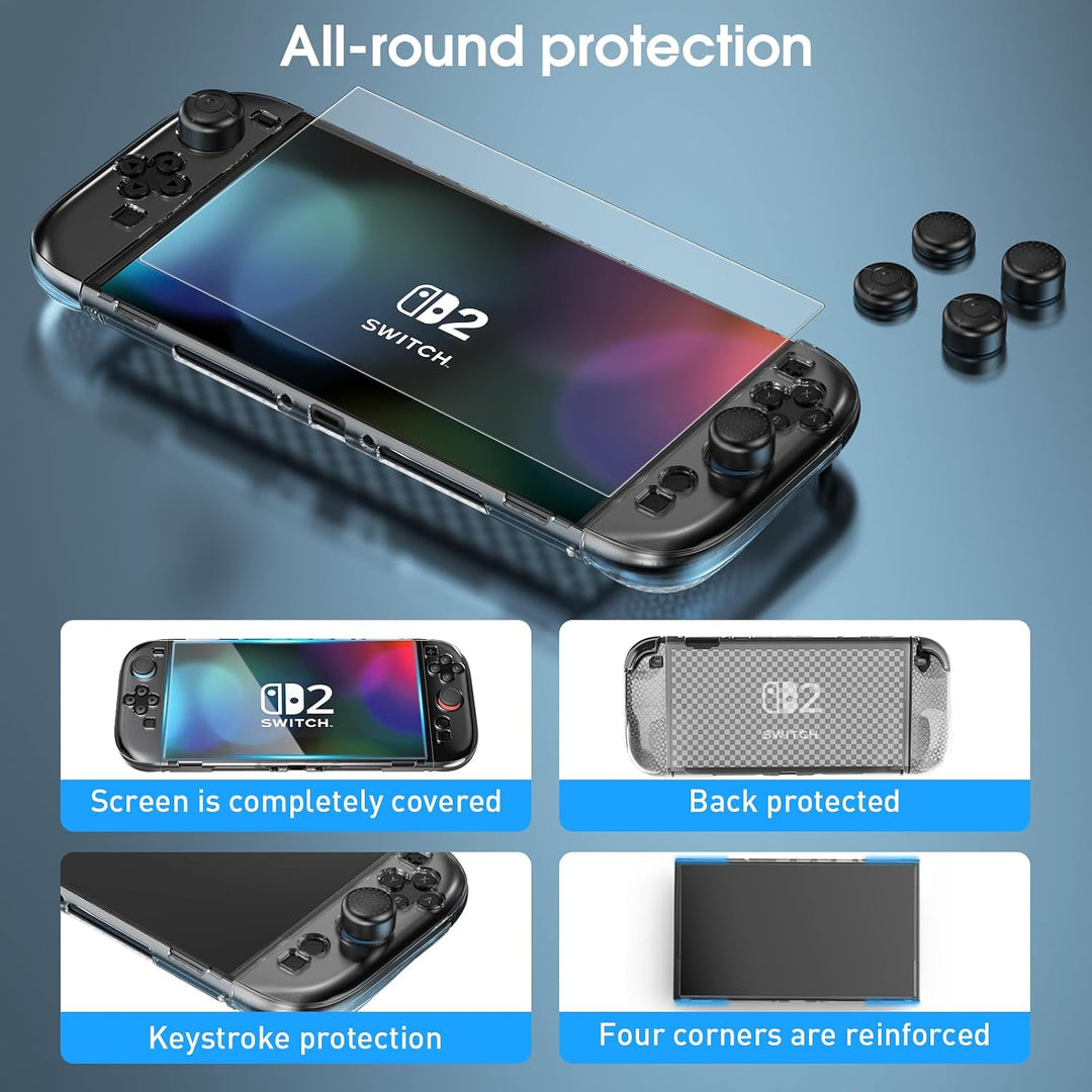 HEYSTOP Hülle Kompatibel mit Nintendo Switch Zubehör mit Displayschutzfolie für Nintendo Switch Dock