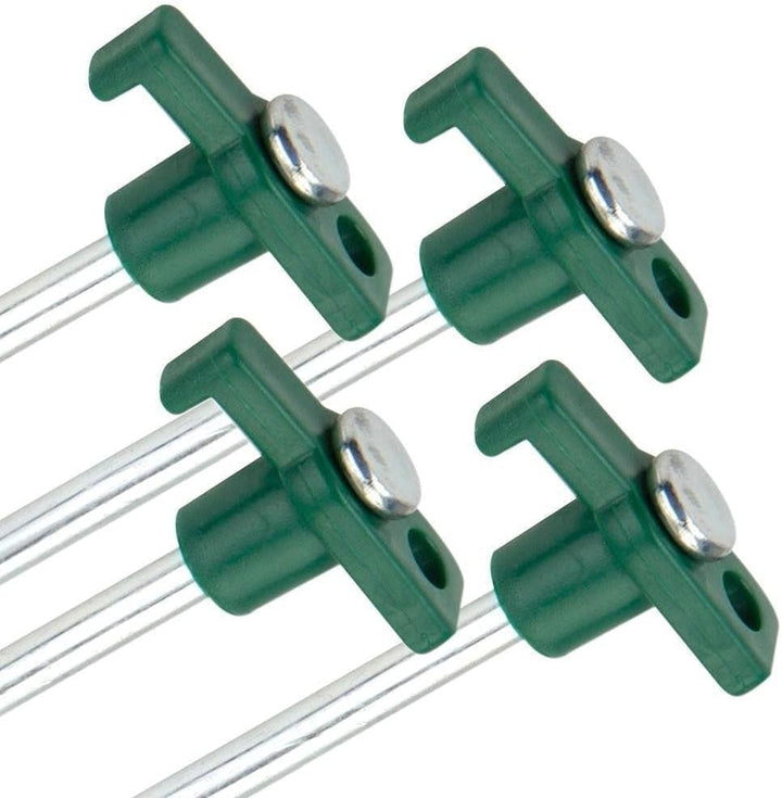 ToCi 48x Zelt-Heringe aus Stahl - Robuste Erdnägel mit Halterung aus Kunststoff - Felsbodenheringe f