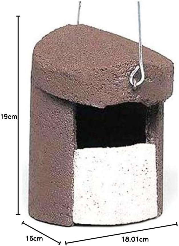 Erdtmanns Schwegler 00152/8 Halbhöhle zum Aufhängen für Hausrotschwänze | aus Holzbeton