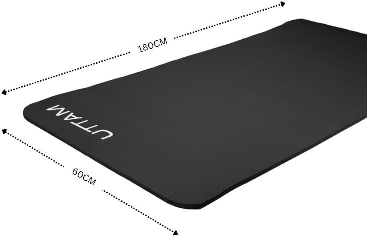 UTTAM Yoga Mat | Multi-Purpose Extra Thick Foam Exercise Mats | Stretching, Resistance Workout &amp; The