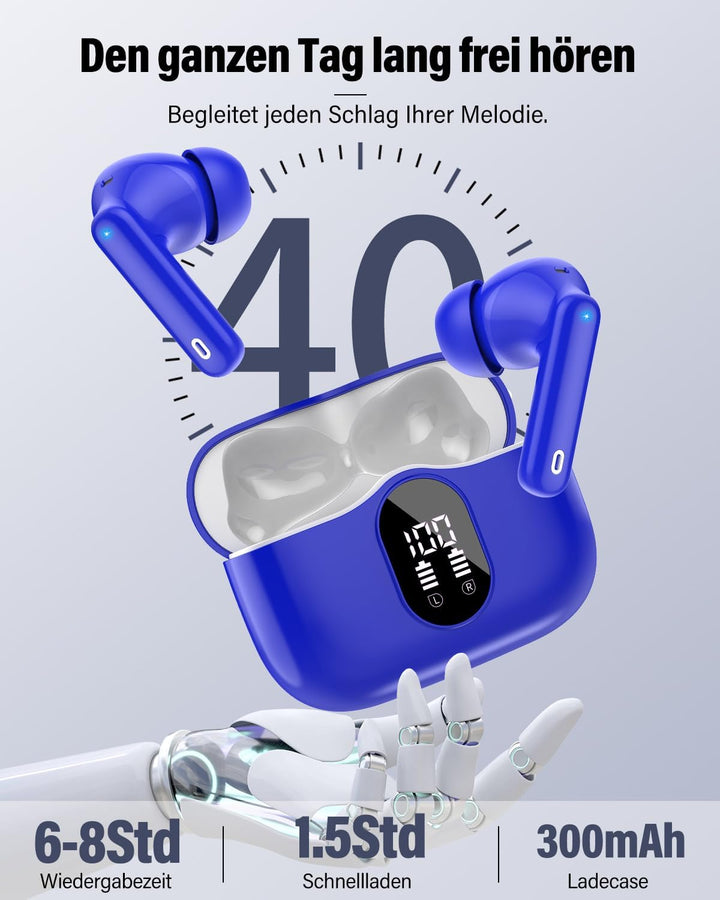 Btootos Bluetooth Kopfhörer, Kopfhörer Kabellos Bluetooth 5.4 mit App Sport In Ear Kopfhörer, Wirele