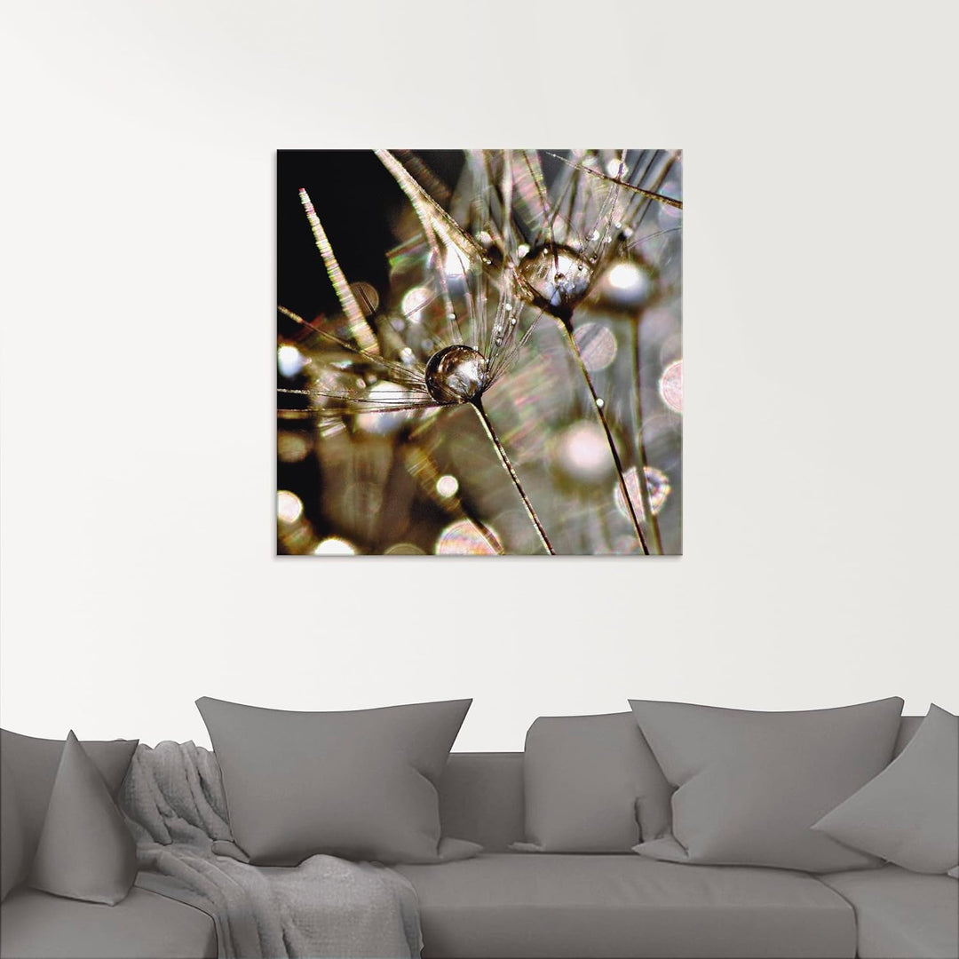 ARTland Glasbilder Wandbild Glas Bild einteilig 50 x 50 cm Quadratisch Innere Ruhe Wellness Pflanzen
