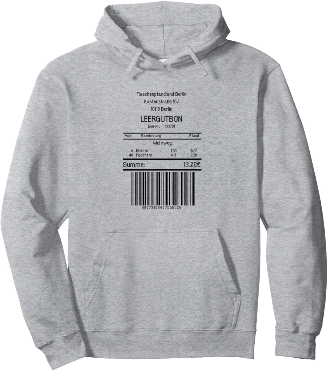 Leergutbon Geschenk Flaschenpfand Pfand Pfandbon Leergut Pullover Hoodie