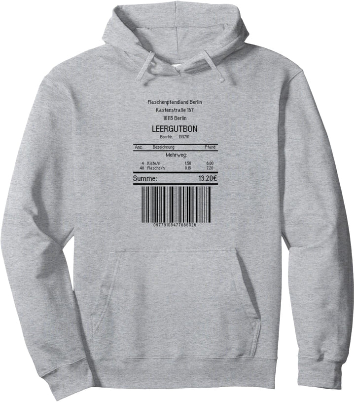 Leergutbon Geschenk Flaschenpfand Pfand Pfandbon Leergut Pullover Hoodie