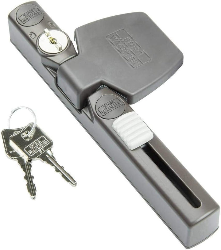 Burg Wächter Fenstersicherung, Braun, 184 x 74 x 37 Braun Fenstersicherung Griffseite, Braun Fenster