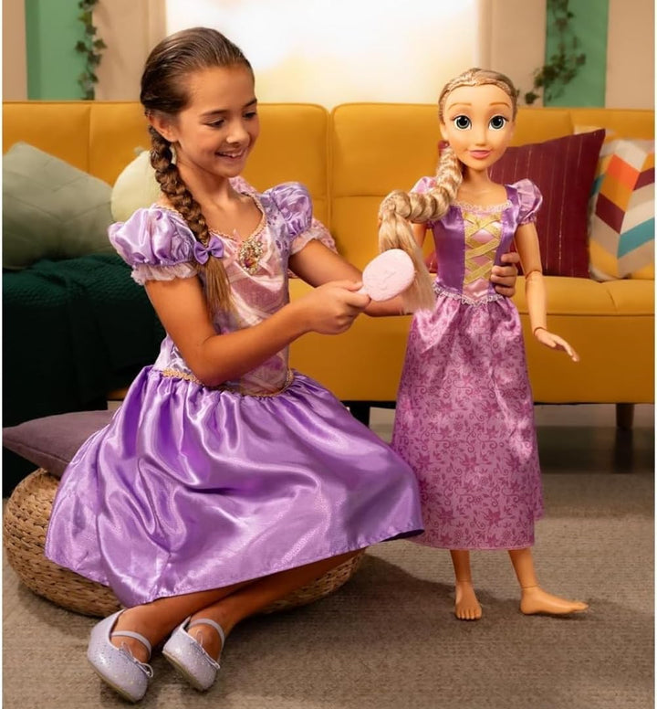 Disney Princess Playdate Rapunzel Puppe mit Zubehör, 80cm, Rapunzel