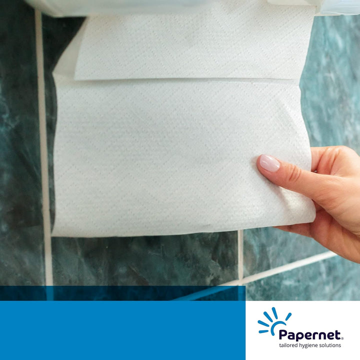 Papernet 407551 DRYTECH Z Falz Falthandtücher, Zellstoff, Wave Prägung, 2-Lagen, Weiss (VE 2600 Stue