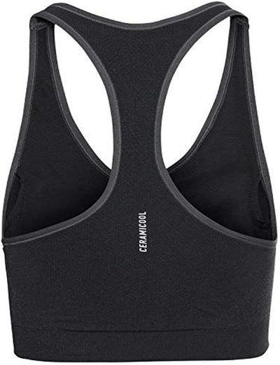 Odlo Damen Sport Bra Seamless Medium Ceramicool Sport-Bra XS Black Melange, XS Black Melange