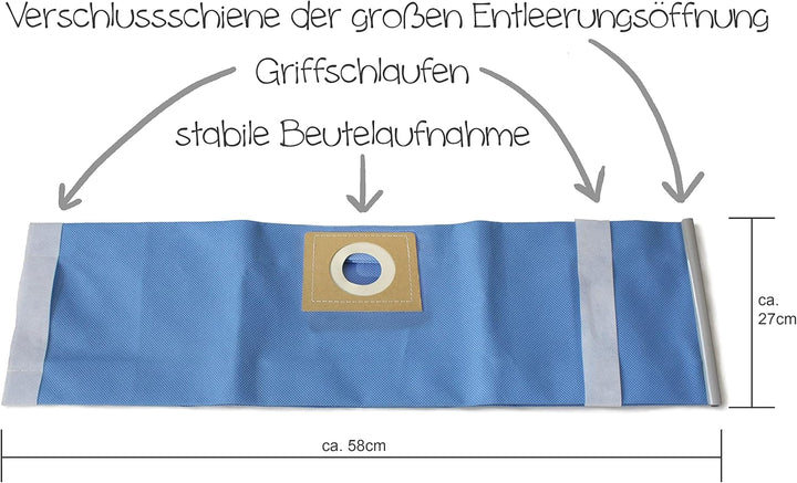wiederverwendbarer Filterbeutel | Schmutzfangsack für Nass-Trockensauger + Industriesauger (20Liter
