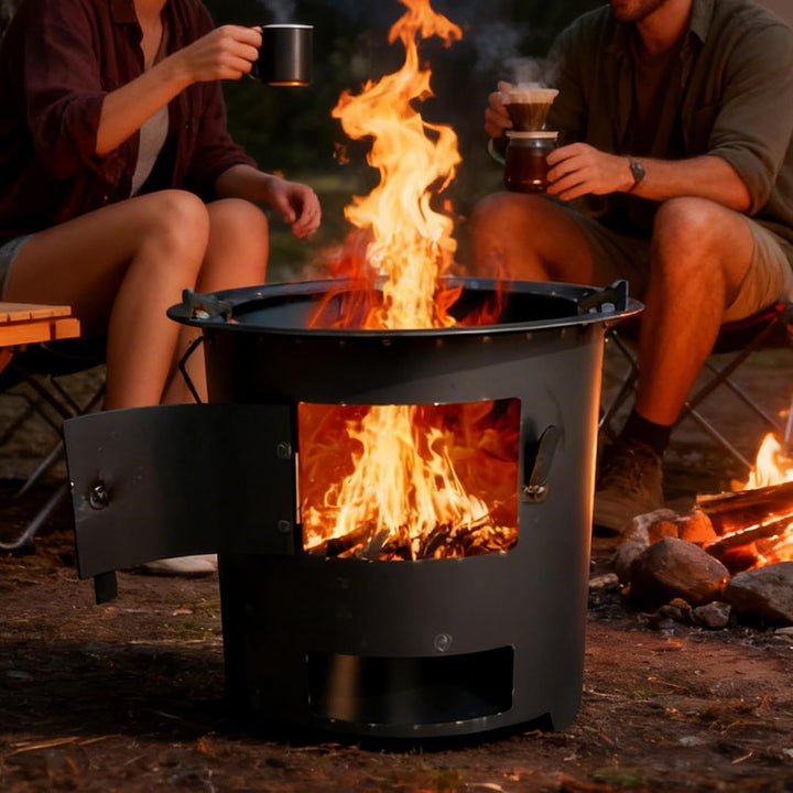 Tragbarer,Outdoor Kochgerät Mit Griff,Outdoor Holzverbrennungsofen - Für Überleben Dringende Vorbere