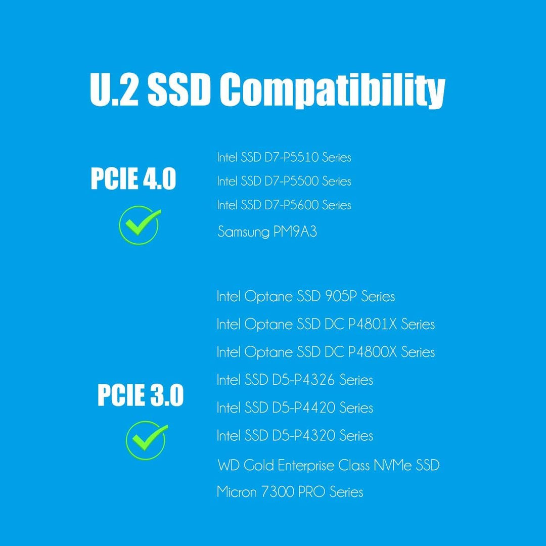 GLOTRENDS PU11 U.2 zu PCIe 4.0 X4 Adapter für 2.5 Zoll U.2 SSD, PCIe 4.0 X4 Full Speed