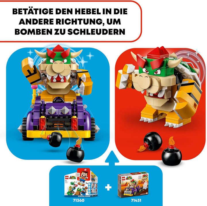LEGO Super Mario Bowsers Monsterkarre – Erweiterungsset, Auto-Spielzeug mit Bowser-Figur für Jungs u