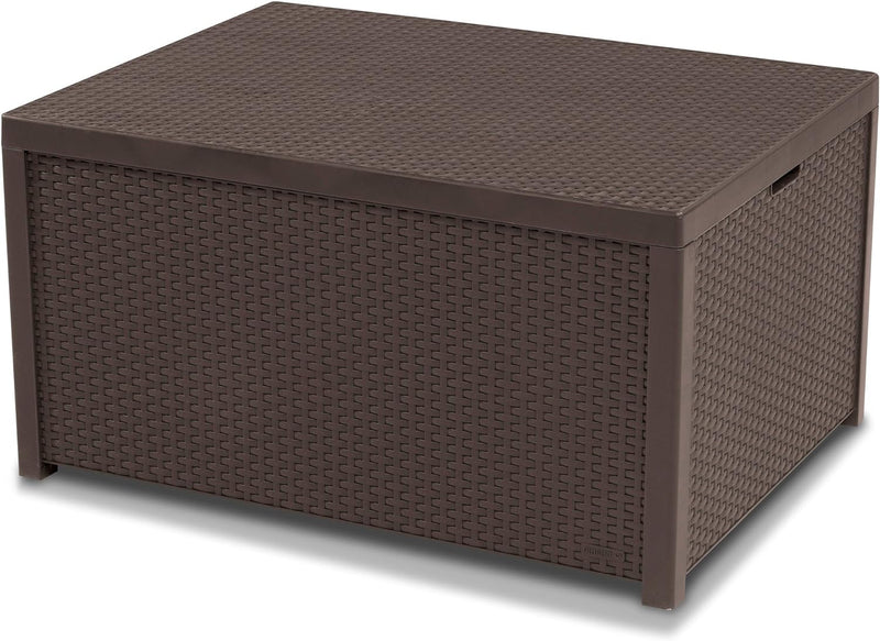 Allibert by Keter Gartentisch Arica, braun, mit Stauraum, 79 x 59 x 42 cm by Keter Cube Hocker mit S