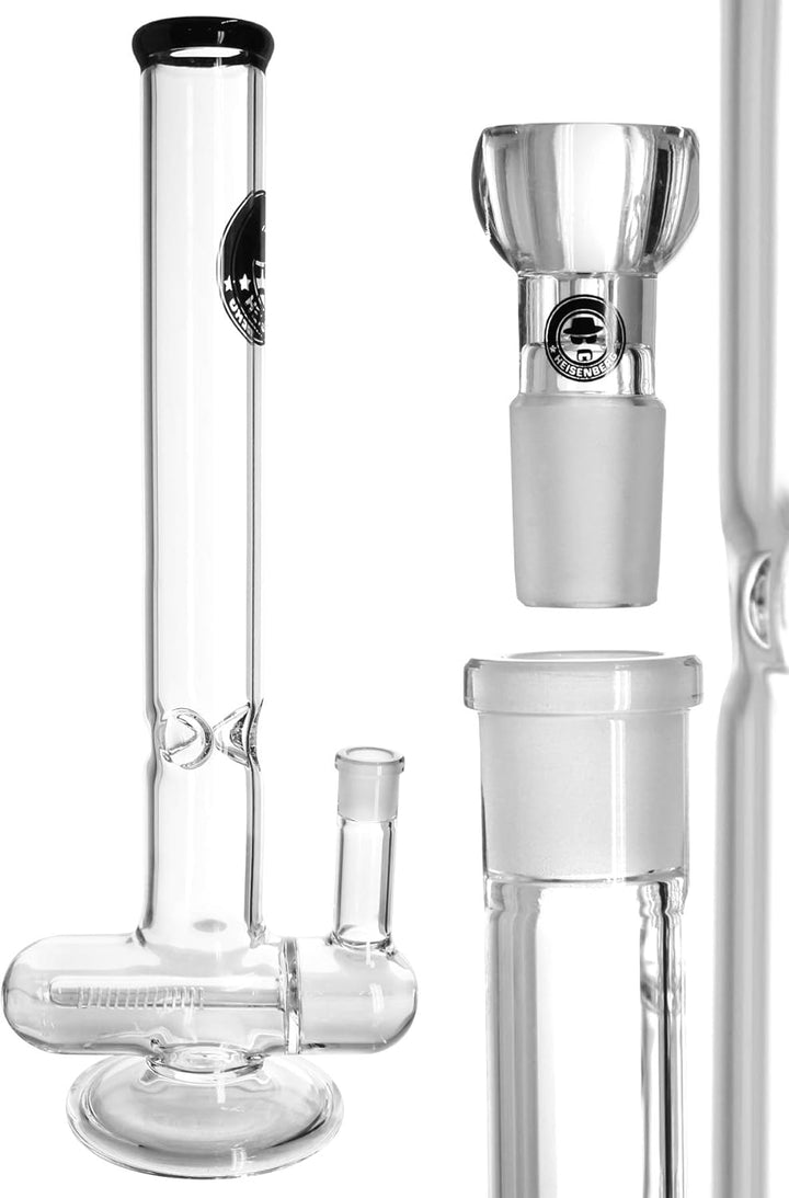 Heisenberg Inline Bong Glasbong mit Eisfach und Stemline Perkolator 18,8 Schliff NS19 (ohne Tree Per