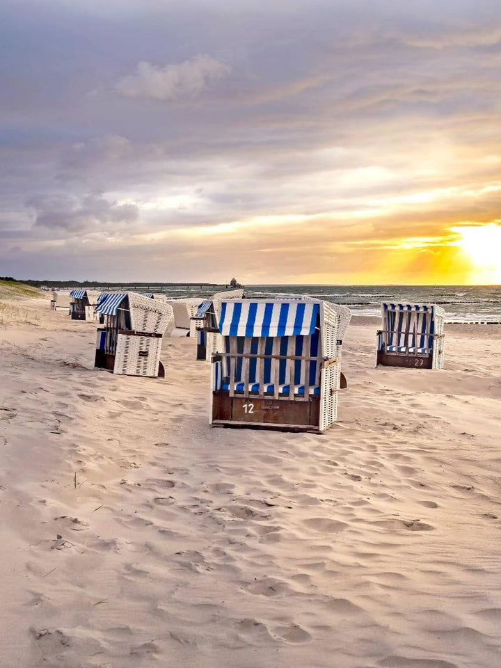 CALVENDO Puzzle Strandkörbe am Ostseestrand von Zingst 1000 Teile Lege-Grösse 48 x 64 cm Foto-Puzzle