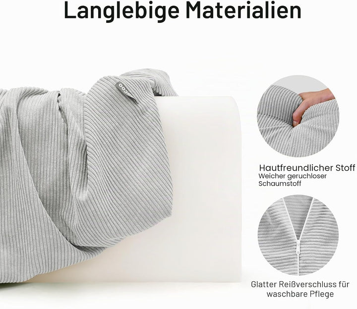 AEOCOO Bettkantenschutz für Kinderbetten 90 cm – weiche Memory-Schaum Bettumrandung, Rausfallschutz