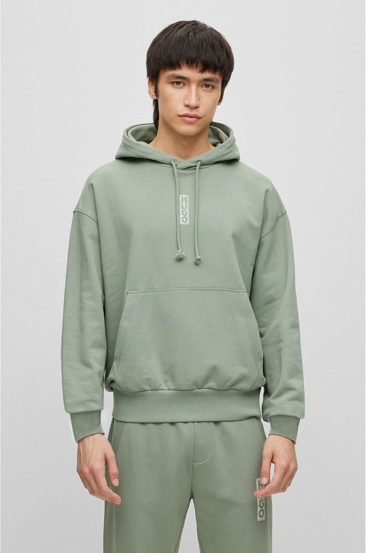HUGO Herren Diushi Relaxed-Fit Hoodie aus Baumwolle mit Marker-Logos M Light/Pastel Green330, M Ligh