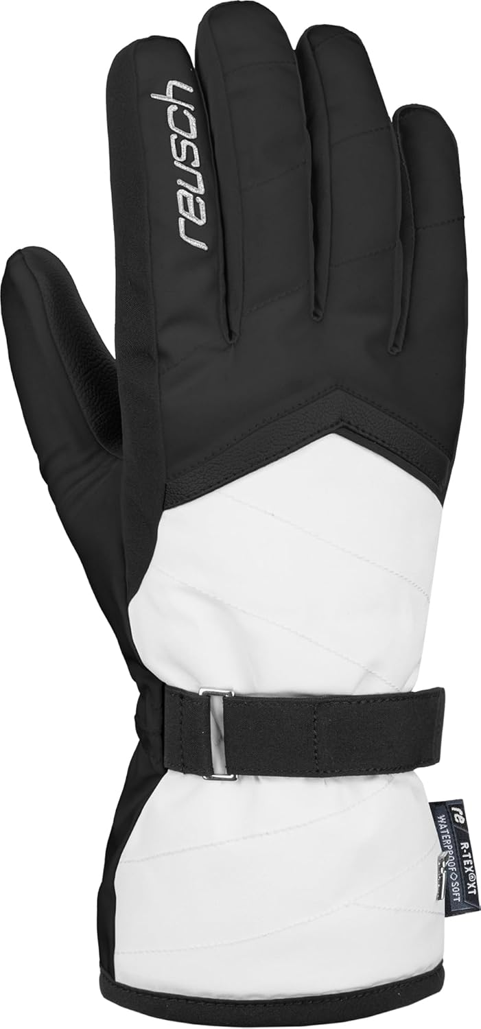 Reusch Damen Handschuhe Moni R-tex Xt Warm, Wasserdicht, Atmungsaktiv 7.5 schwarz / weiss, 7.5 schwa