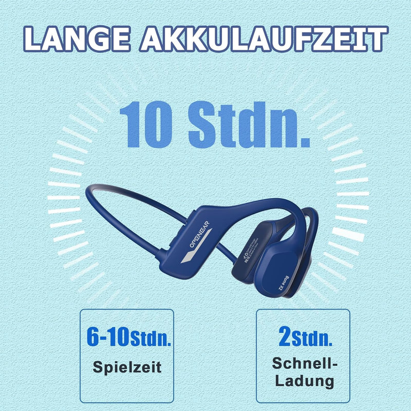 Knochenschall Kopfhörer kabellos Bluetooth Kopfhörer Schwimmen wasserdicht IP68 Open Ear Bone Conduc