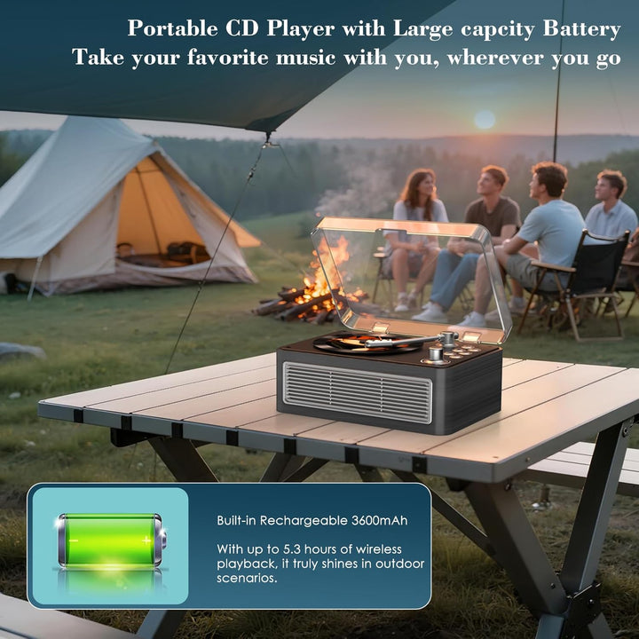 CD Player Tragbar Bluetooth: Kegaudio Radio mit CD-Player Tragbarer mit Lautsprecher Fernbedienung U