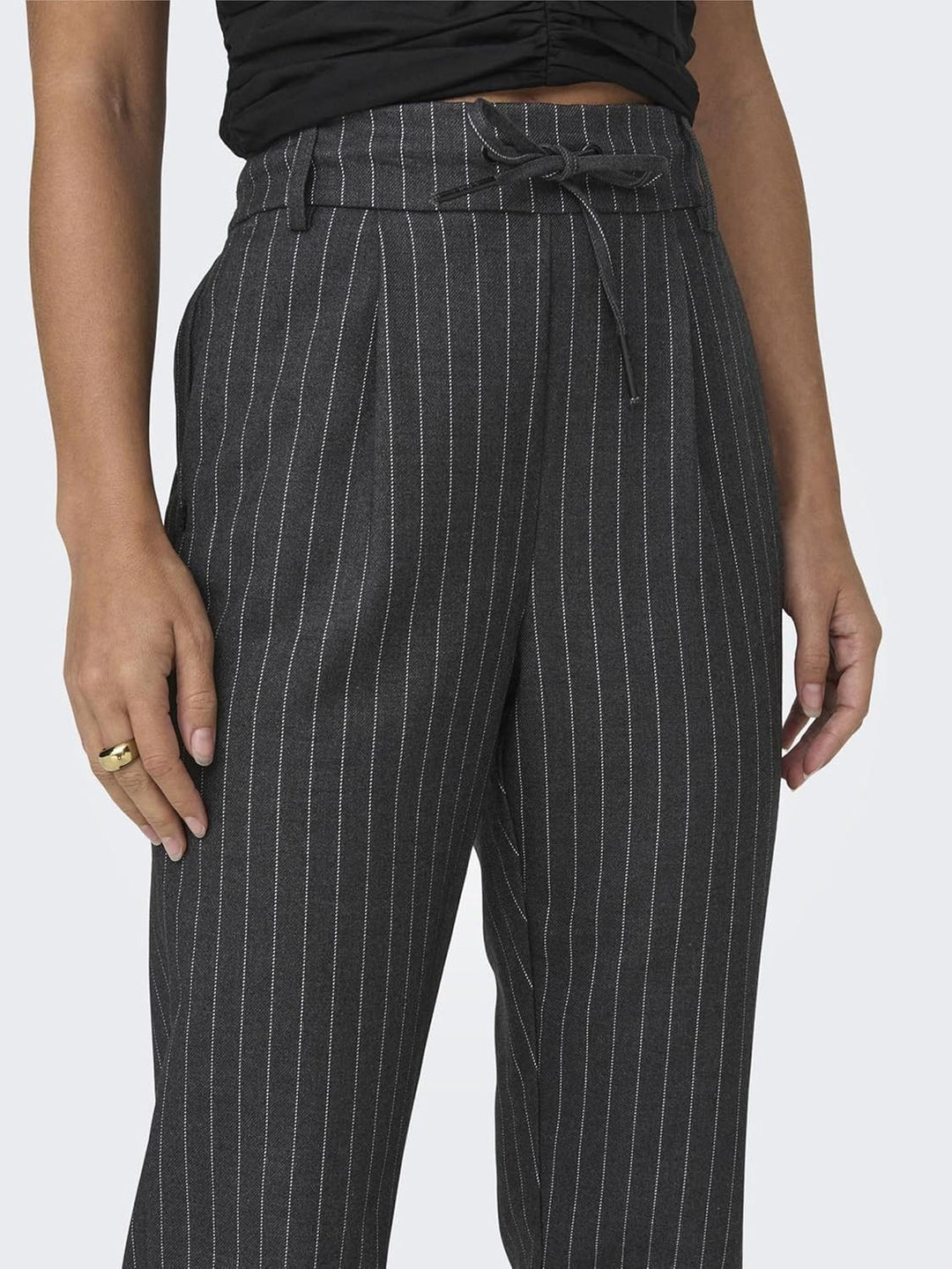 ONLY Female Klassische Hose Normal geschnitten Mittlere Taille Hose XS / 34L Dark Grey Melange, XS /