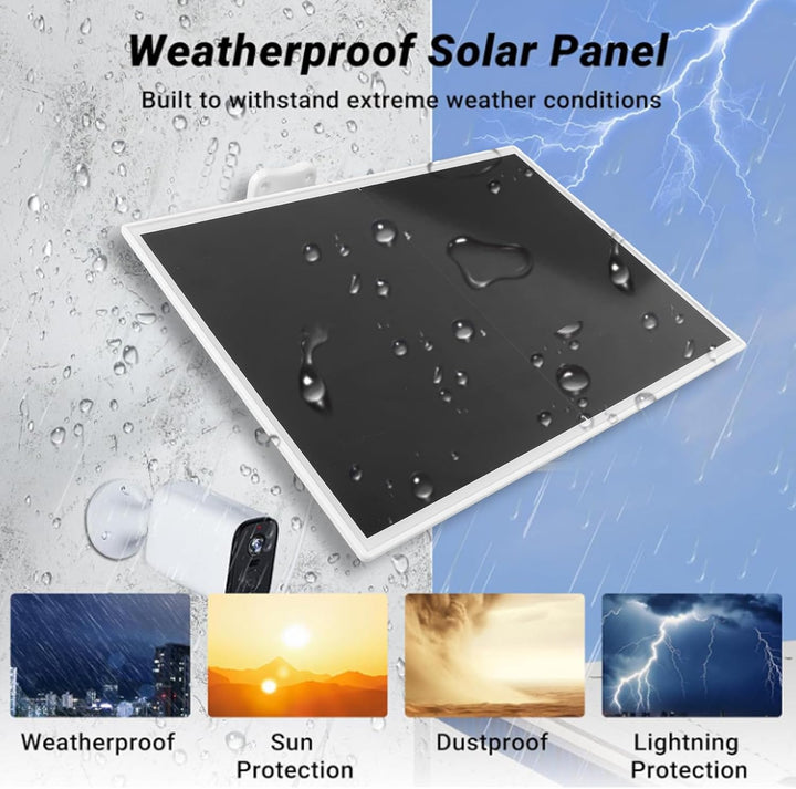 Solarpanel für Überwachungskamera, 15W -Kamera Solarpanel für Wiederaufladbare Batteriekamera Im Fre