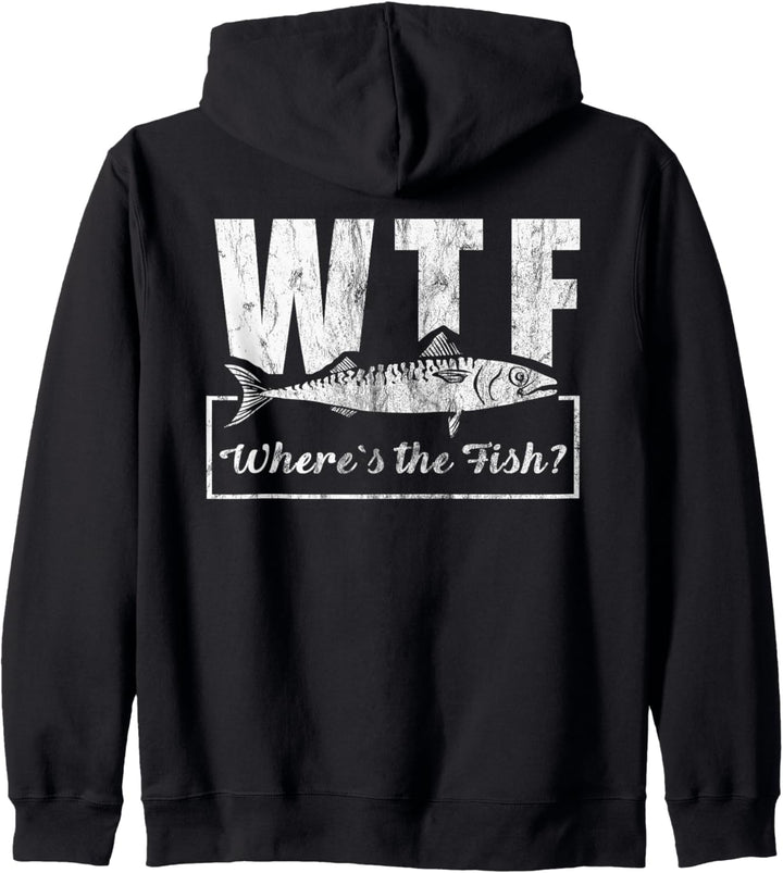 Angler Angeln Fisch WTF Where`s the Fish? Barsch Hecht Kapuzenjacke