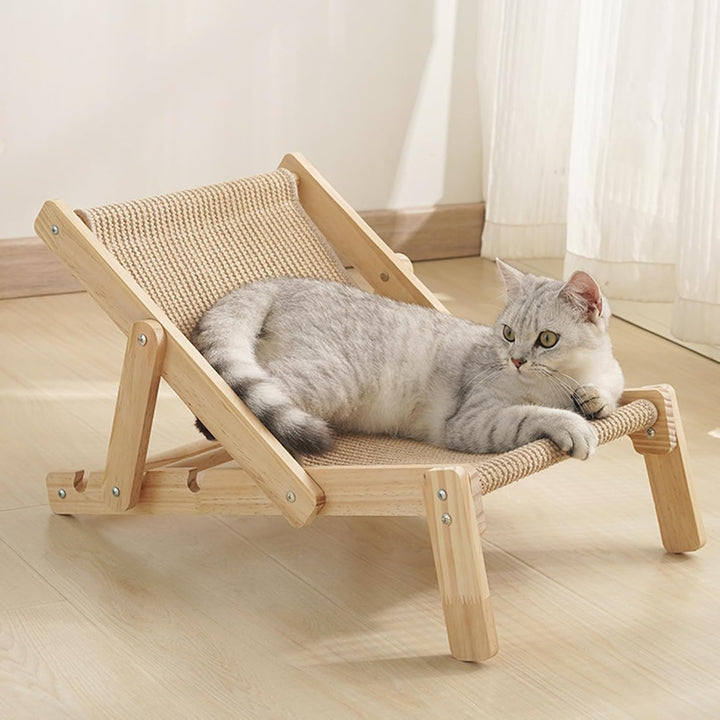 Erhöhtes Katzenbett, Katzenstuhl Balkon, Katzen Hochbett Haustierbett, Katzen Sisal Stuhl, Haustierb
