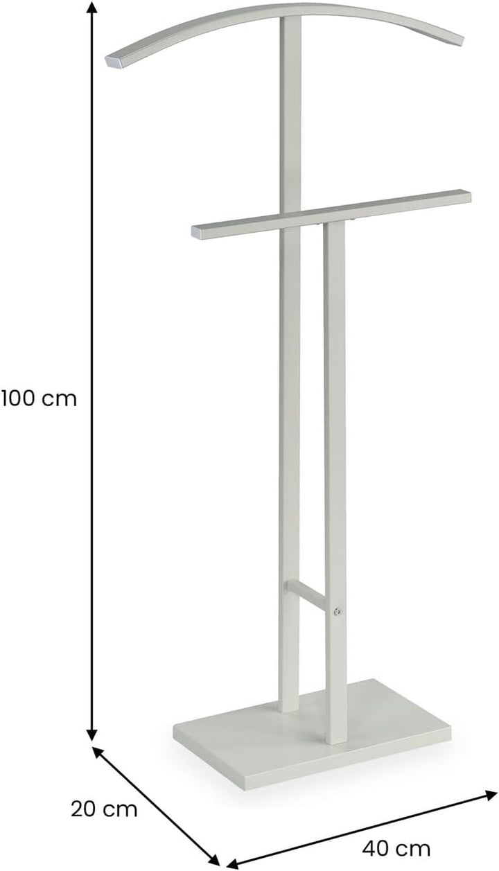 IDIMEX Herrendiener Scott aus Metall, beige lackiert - eleganter Stummer Diener mit Hosenbügel, schö