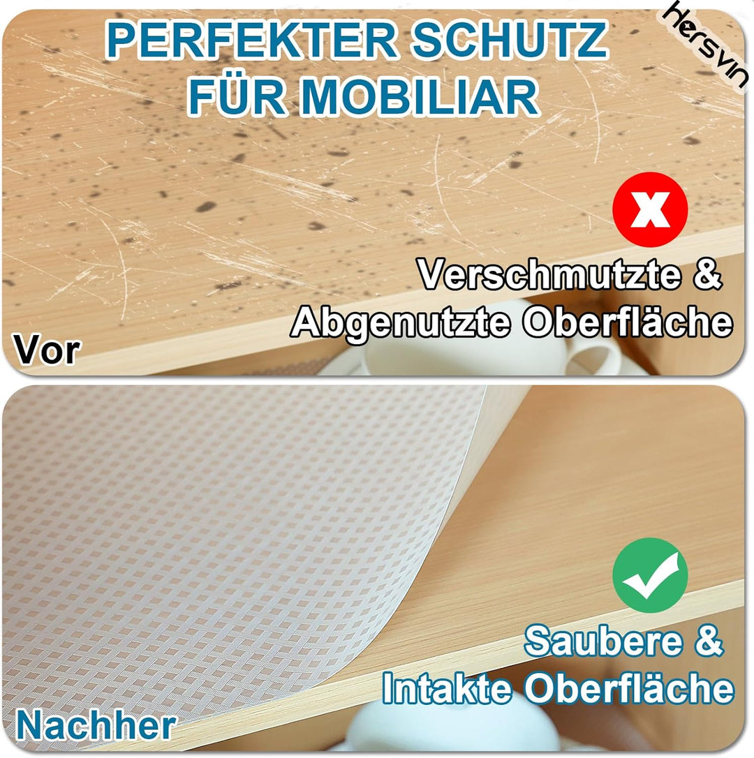 Hersvin Schubladenmatte 60cmx500cm Schrankpapier Schubladeneinlage Eva Wasserfest Nicht Klebende Unt