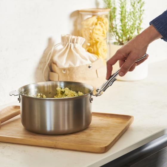 Alchimy Loqy Kochtopf-Set, 2-teilig, Edelstahl, 3-lagig, abnehmbarer Griff aus Edelstahlguss