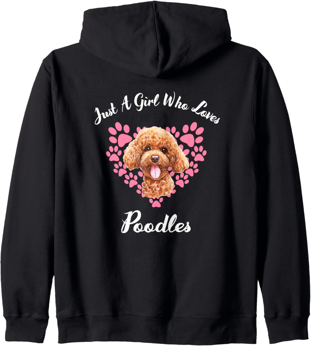 Just A Girl Who Loves Poodles Hunde Süsser Welpe Kapuzenjacke