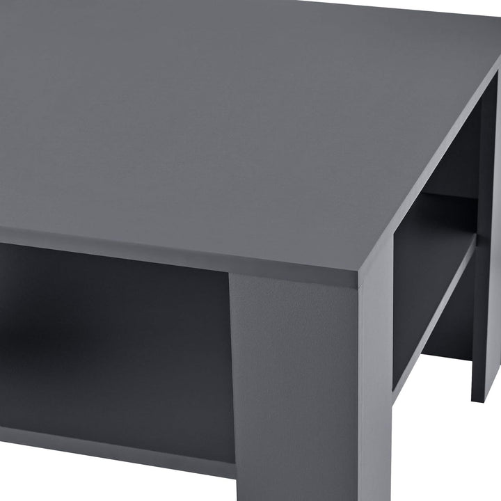 [en.casa] Couchtisch Aachen Beistelltisch 60x60x40 cm Wohnzimmertisch mit Ablage Sofatisch Kaffeetis