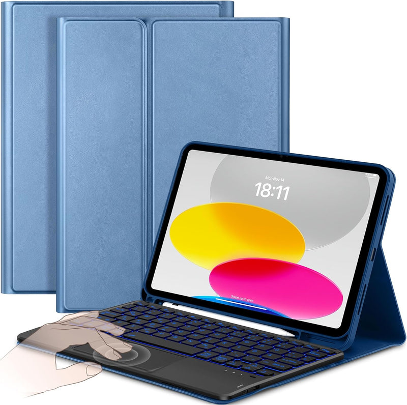 CACOE Hülle Tastatur Kompatibel mit iPad 10 Generation, Kompatibel mit 10.9" 2022 A2757/A2777 mit To