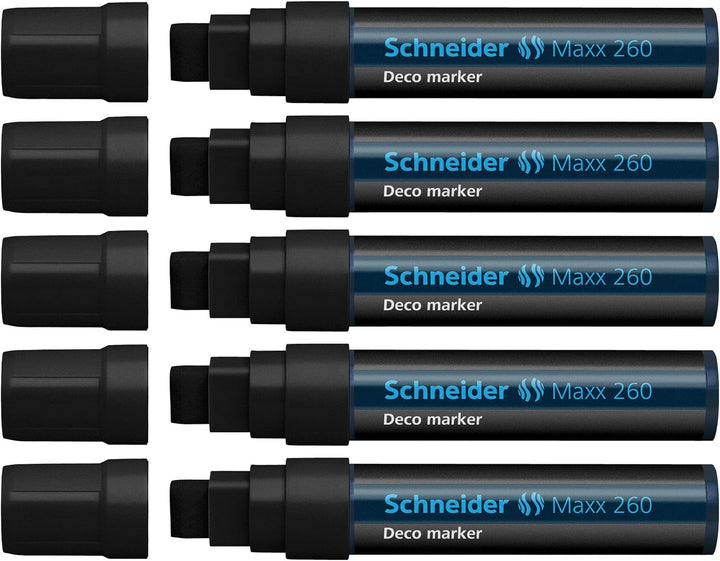 Schneider Maxx 260 Kreidestift (5 + 15 mm Strichstärke, feucht abwischbar, wasserbasiert, geruchsneu