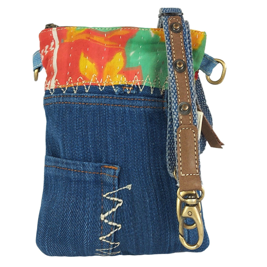 Sunsa Kleine Damen Umhängetasche. Crossbody aus Recycelte Jeans &amp; Baumwolle | Mini Nachhaltige Jeans