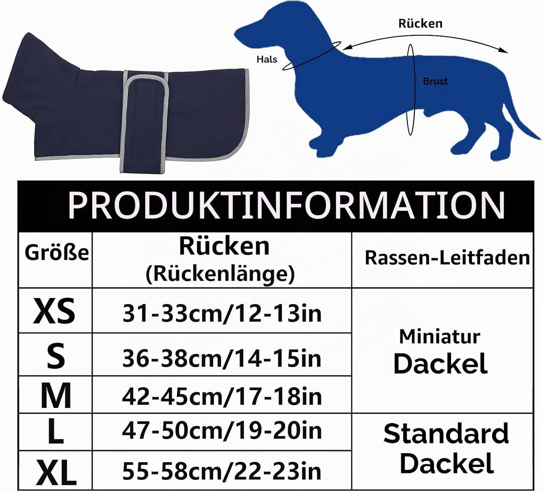 Geyecete-Polarfleece Winter hundemantel fur Dackel,Miniatur Dackel Pullover,Warmes Einstellbar Hunde